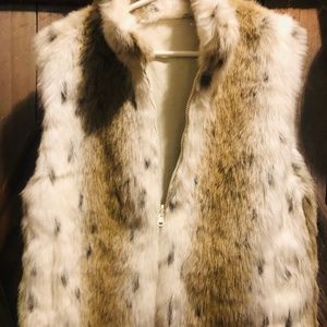 Snow Leopard Faux Vest